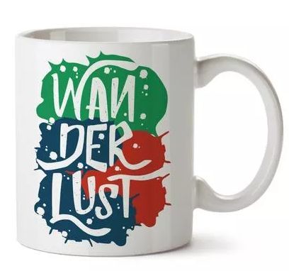 Wanderlust White Mug