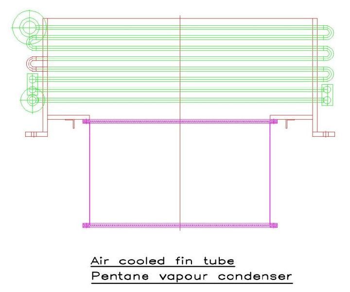 Air Cooled Fin Tube Pentane Vapour Condenser
