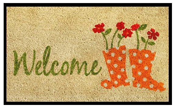 SCE - 1018 Bleached PVC Coir Tufted Mat