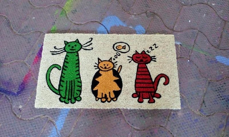 SCE - 1028 Bleached PVC Coir Tufted Mat