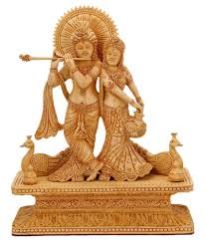 Wooden Radha Krishan