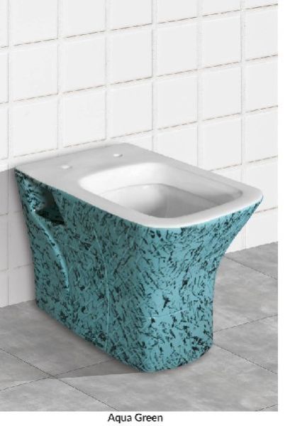 Aqua Green Camry Printed Floor Mount Closet