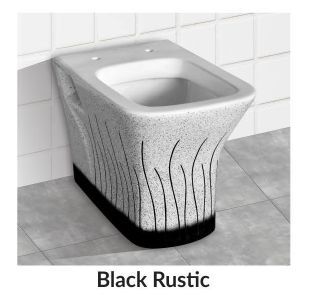 Black Rustic Camry Printed Floor Mount Closet