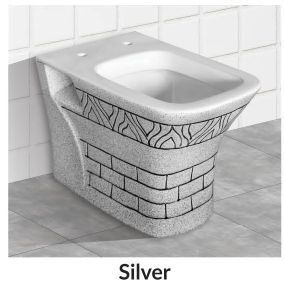 Silver Camry Printed Floor Mount Closet