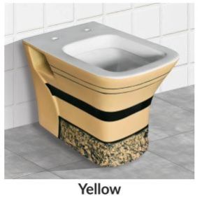 Yellow Camry Printed Floor Mount Closet