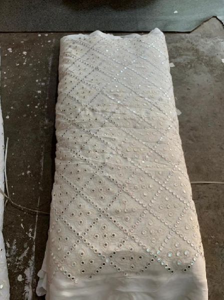 Dyeable Embroidery Fabric 04