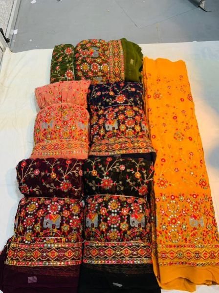 Embroidered Georgette Fabric 05