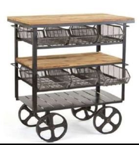 DI-A7 Wooden Iron Trolley