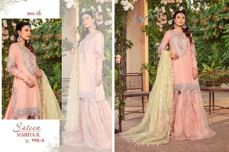 1933 Shree Fabs Sateen Unstitched Suit Material