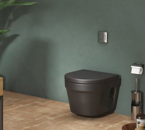 Black Pearl Rimless Wall Hung Closet