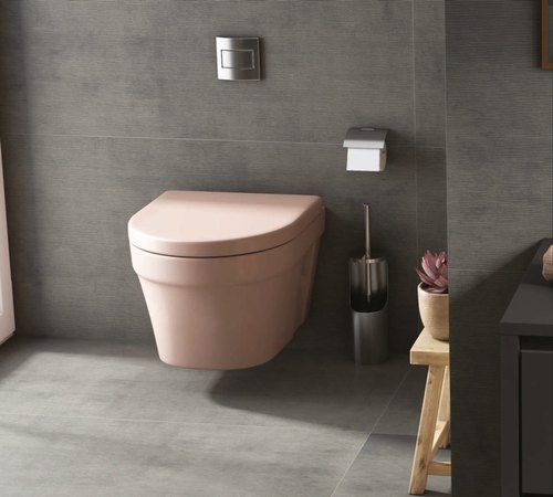 Light Pink Rimless Wall Hung Closet