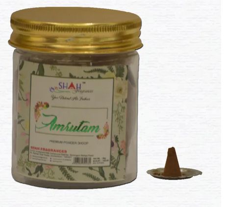 50 Grams Amrutam Premium Powder Dhoop Cone