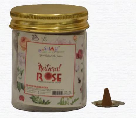 50 Grams Natural Rose Premium Powder Dhoop Cone