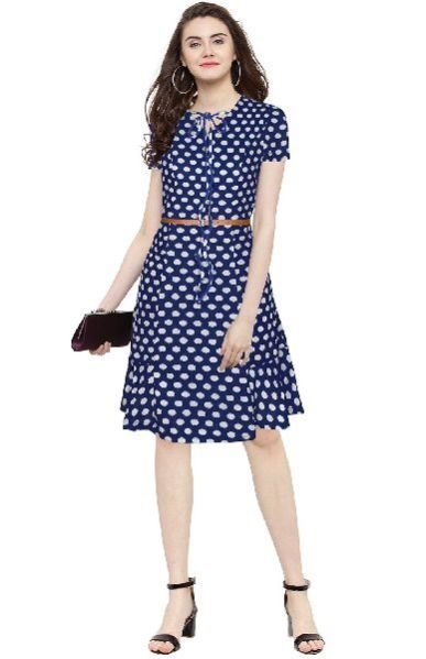 Blue Isha 197 Designer Dress