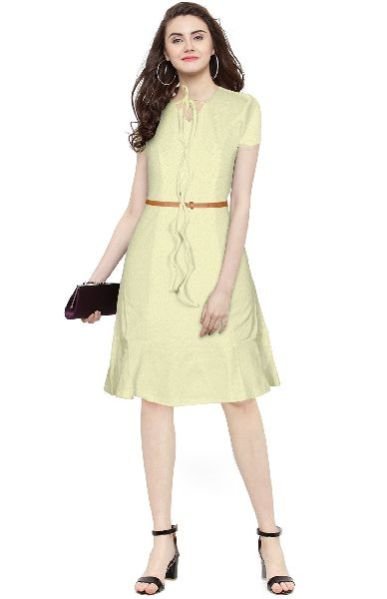 Cream Isha 197 Designer Dress