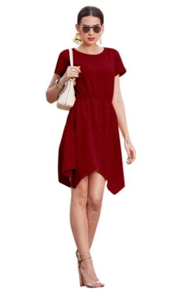 Maroon Vegas Designer Dress
