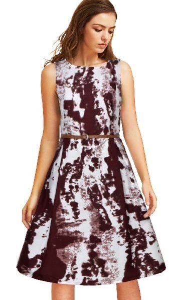 Maroon Vivo Designer Dress