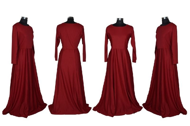 Maroon Zorba 101 Designer Gown