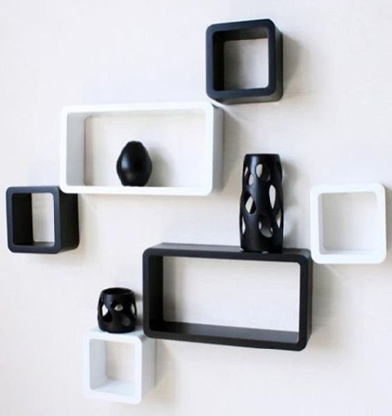 Black & White set of 2 Square & 1 Rectangle