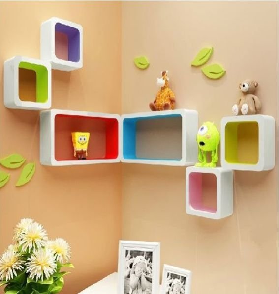 Colourful set of 2 Squares & 1 Rectangle