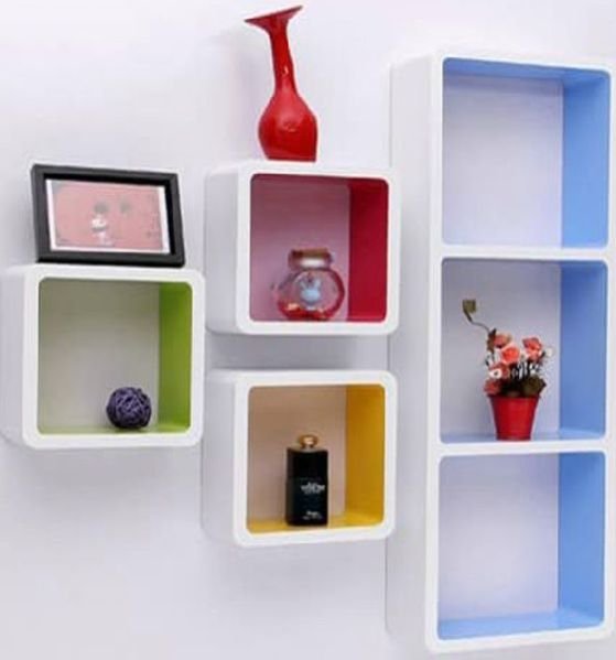 Colourful set of 3 Squares & 1 Rectangle