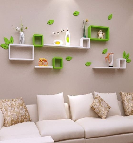 Green Set of 2 Square & 1 Rectangle, White set of 2 Square & 1 Rectangle