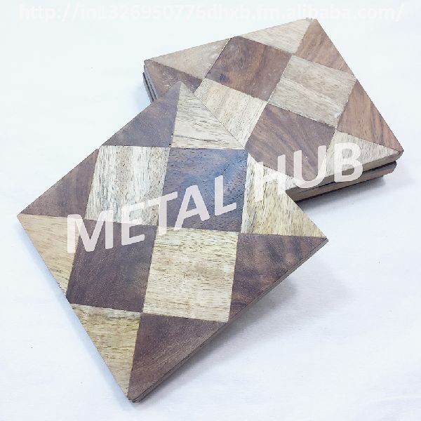 MH-9002 Wooden Square Coaster