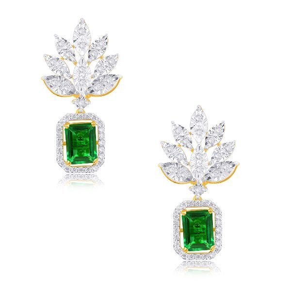 E-02323-M Dangling Diamond Earrings