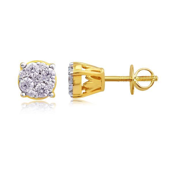 E-02372A-M Stud Diamond Earrings