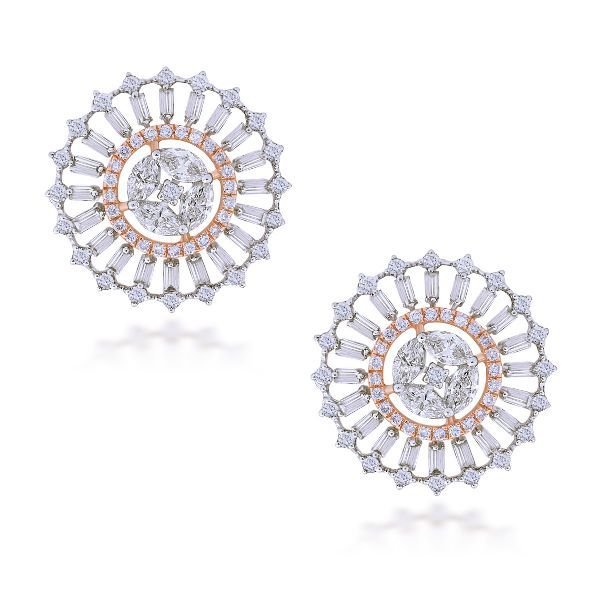 E-03127-S Cluster Diamond Earrings