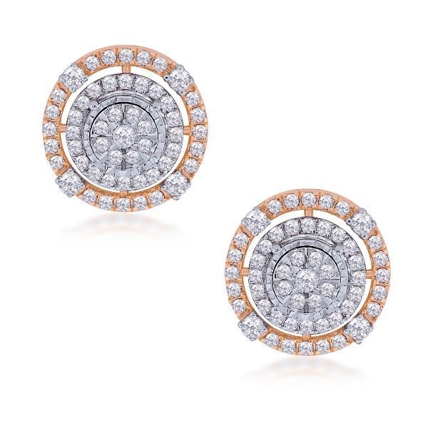 E-03188-D Cluster Diamond Earrings