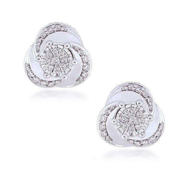 E-03253-D Cluster Diamond Earrings