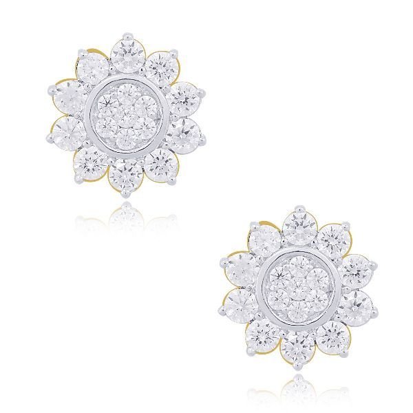 E-M00311 Cluster Diamond Earrings