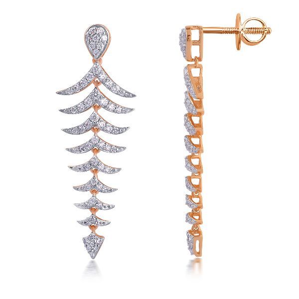E-M00896 Dangling Diamond Earrings