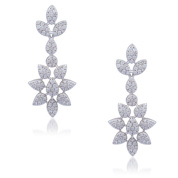 E-M01093 Dangling Diamond Earrings