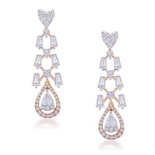 NE-M01763 Baguette Diamond Earrings