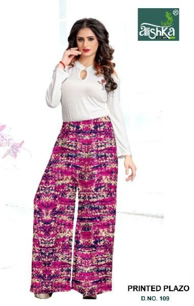 Alishka Printed Plazzo RAYON Plazzo Catalog