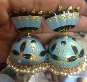 Preetos blue Jhumkas SK0041