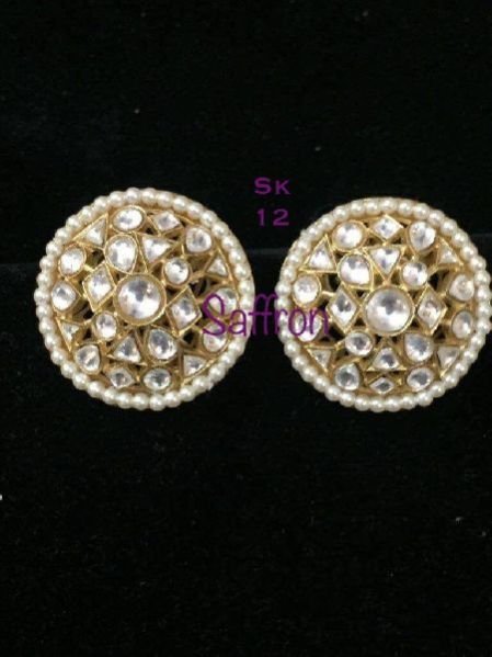 Round Kundan Earring SK 0012