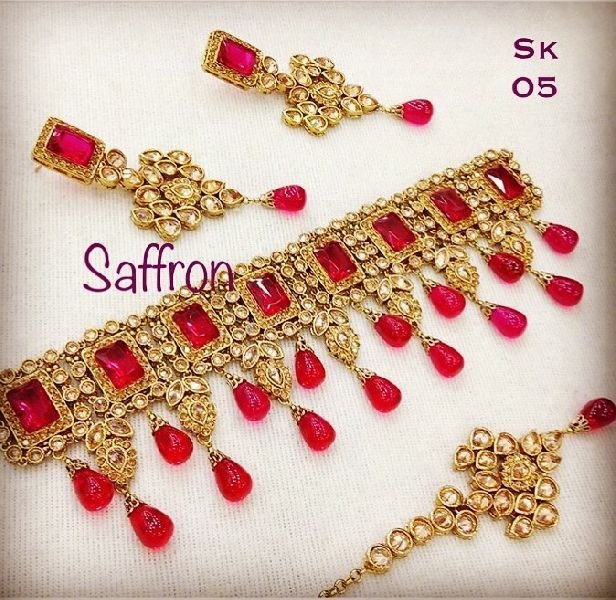 Wahifa Pink Polki Necklace SK 0005