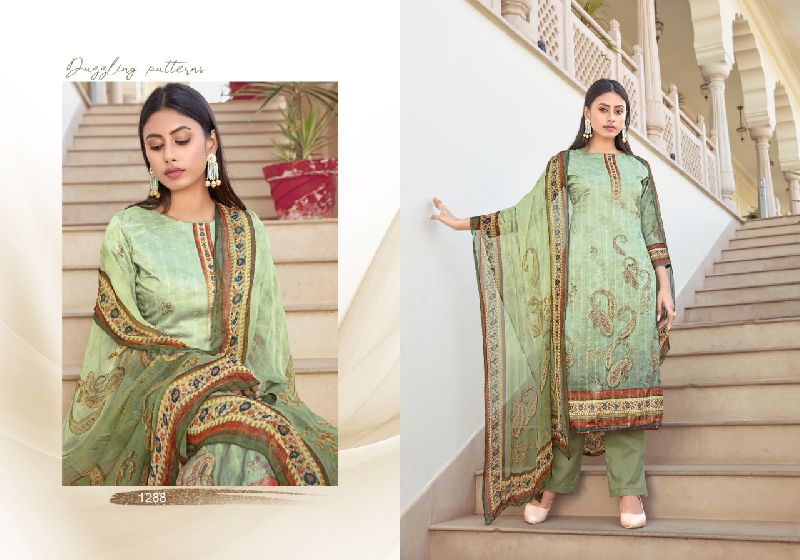 Bipson silky 1285 to 1288 cotton satin Salwar Kameez Catalog