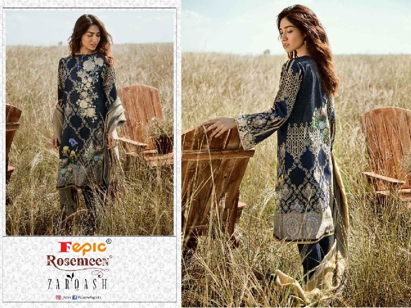 FEPIC Rosemeen Zarqash Shiffon dupatta cambric chiffon Salwar Kameez Catalog