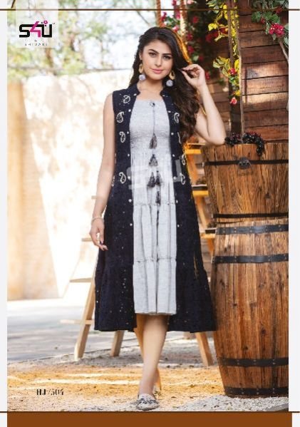 S4U Hello Jacket Vol 5 Rayon Slub Kurti