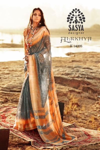 Sasya Designer Alekhya Linen Sarees Catalog