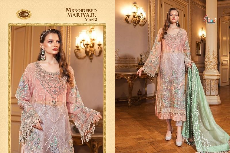 SHREE FABS mbroidered mariya b vol 12 pure organza Salwar Kameez Catalog