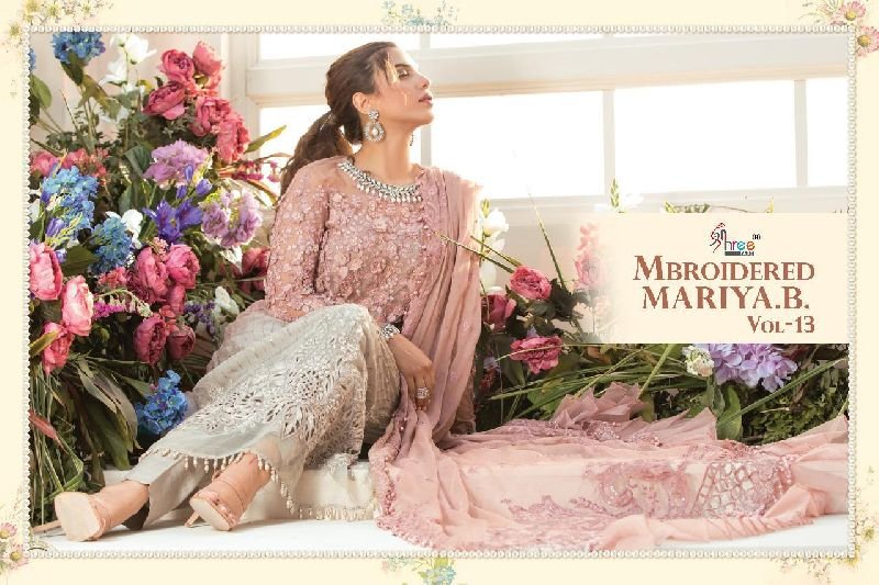 SHREE FABS Mbroidered mariya b vol 13 net organza Salwar Kameez Catalog