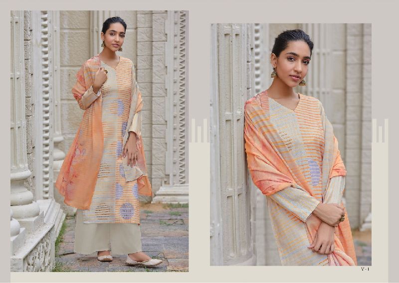 Varina fern cotton satin Salwar Kameez Catalog