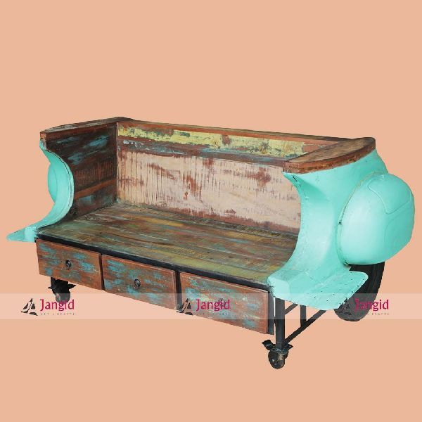 Automobile Reclaimed Wooden Sofa Design