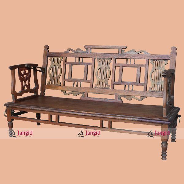 Indian Antique Teak Wood Bench