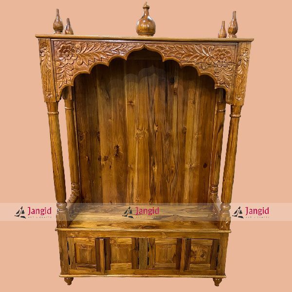 Indian Teak Wooden Carving Temple
